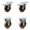 Service Caster 4 Inch High Temp Phenolic Swivel Top Plate Caster Lock Brakes 2 Rigid SCC, 2PK SCC-TTL20S414-PHRHT-2-R-2 - alternate 1